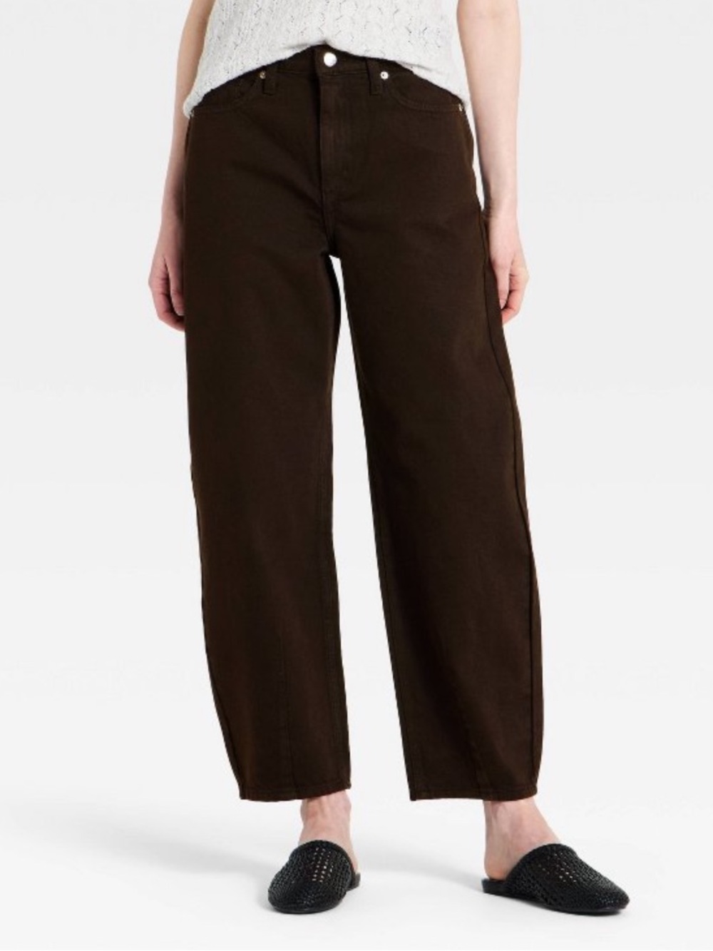 Universal Thread Barrel Jeans in Dark Brown